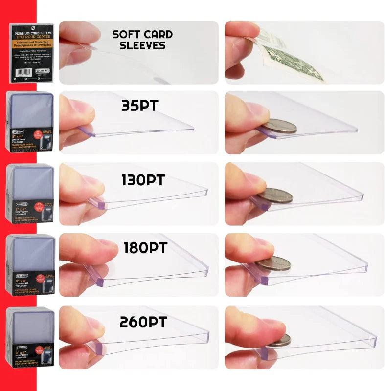 25 EVORETRO Toploader 35pt/55pt/75pt/100pt/180pt – Pack of 25 for Trading Cards - vue 3