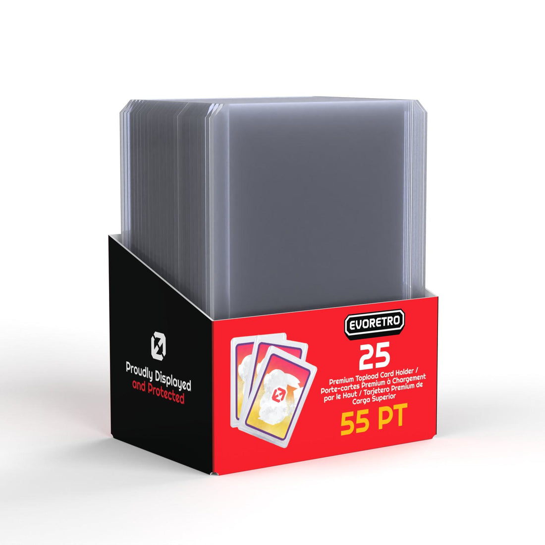 25 EVORETRO Toploader 35pt/55pt/75pt/100pt/180pt – Pack of 25 for Trading Cards - vue 6