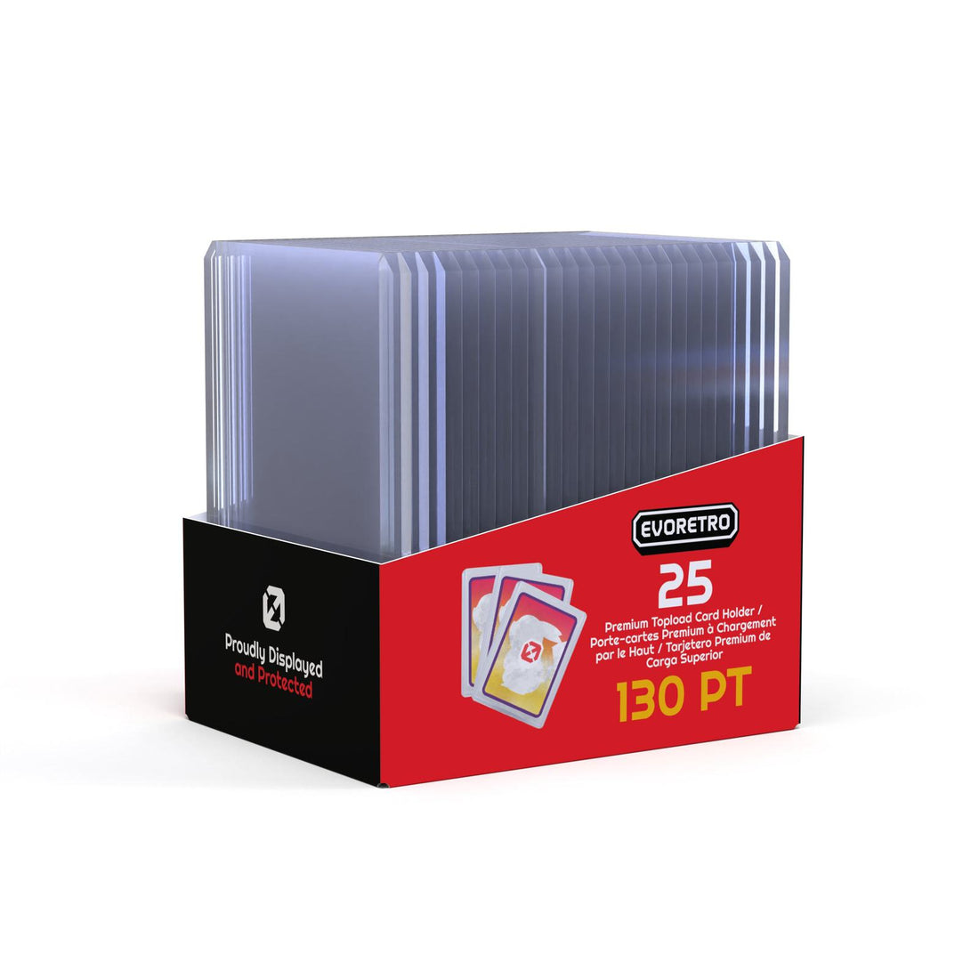 25 EVORETRO Toploader 35pt/55pt/75pt/100pt/180pt – Pack of 25 for Trading Cards - vue 11