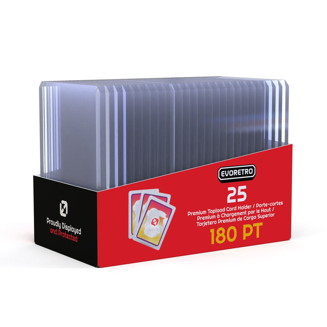 25 EVORETRO Toploader 35pt/55pt/75pt/100pt/180pt – Pack of 25 for Trading Cards - vue 17