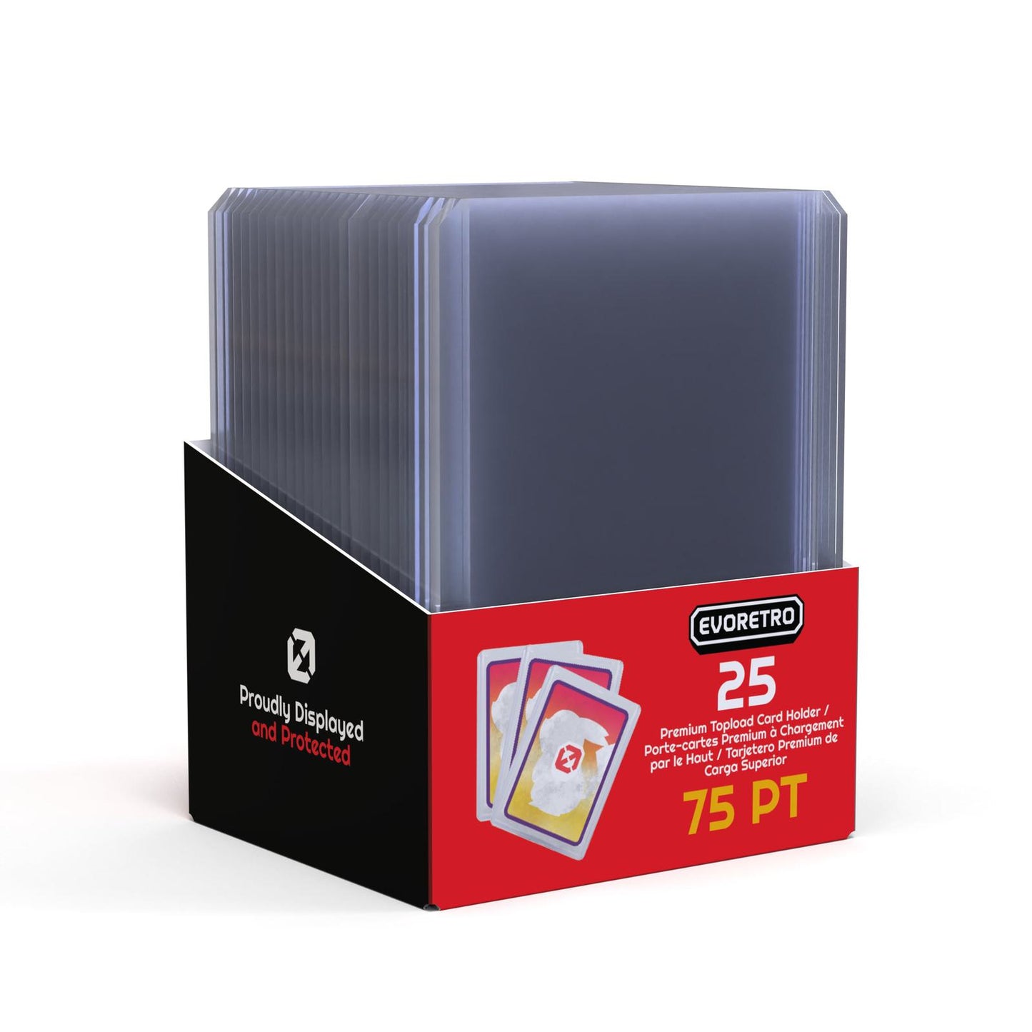 25 EVORETRO Toploader 35pt/55pt/75pt/100pt/180pt – Pack of 25 for Trading Cards - vue 14